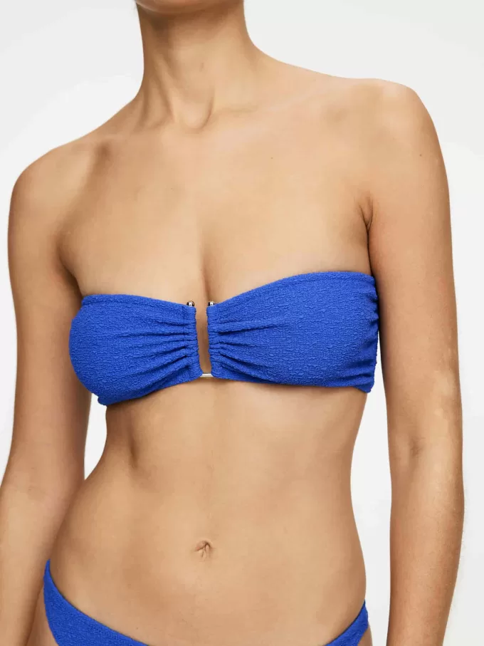 Textured Bandeau Bikini Top