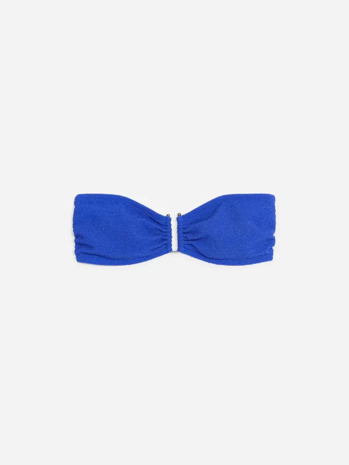 Textured Bandeau Bikini Top