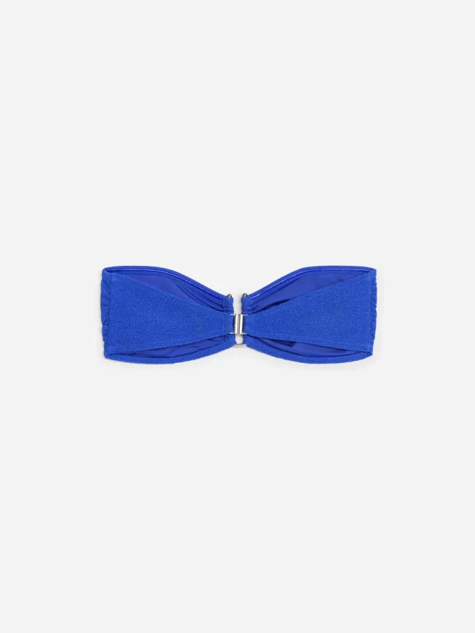 Textured Bandeau Bikini Top