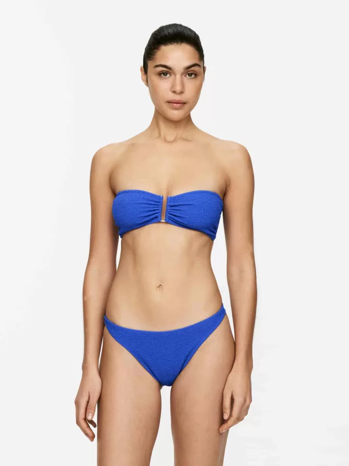 Textured Bandeau Bikini Top