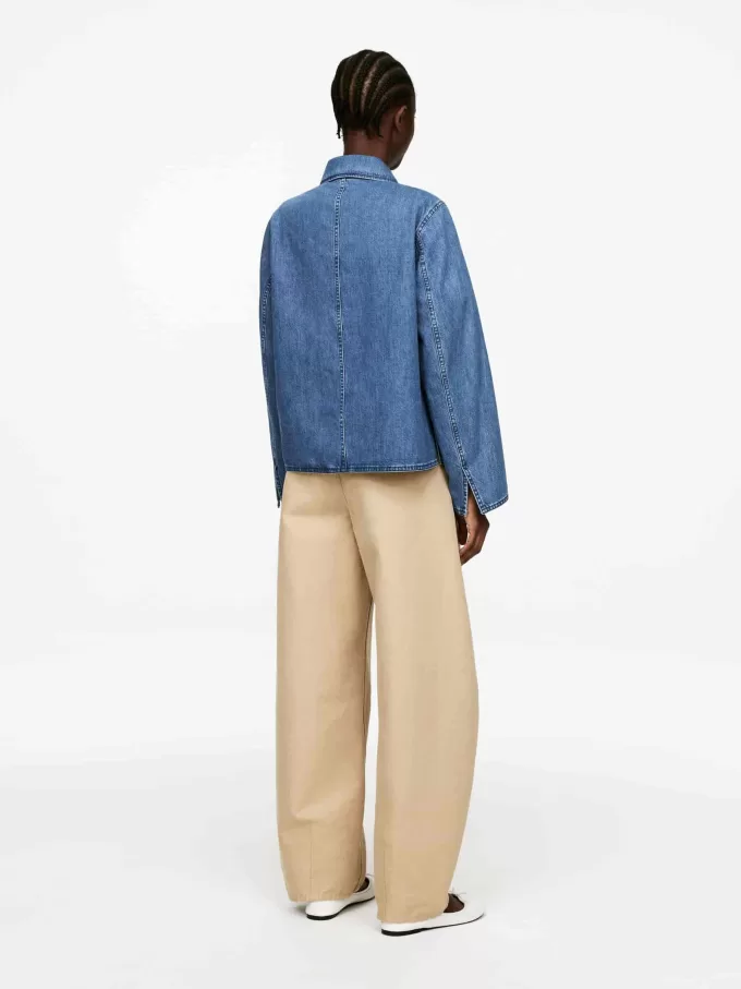 Tie-Band Denim Overshirt