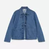 Tie-Band Denim Overshirt