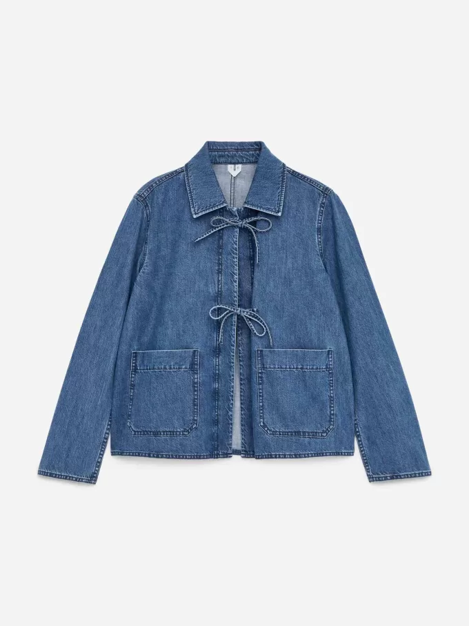 Tie-Band Denim Overshirt