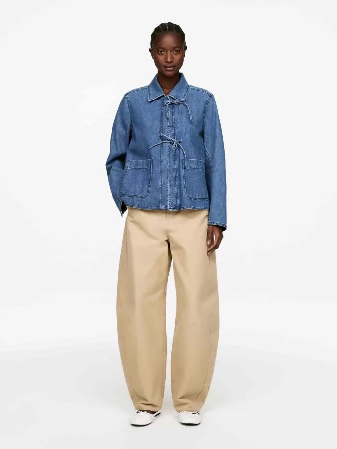 Tie-Band Denim Overshirt