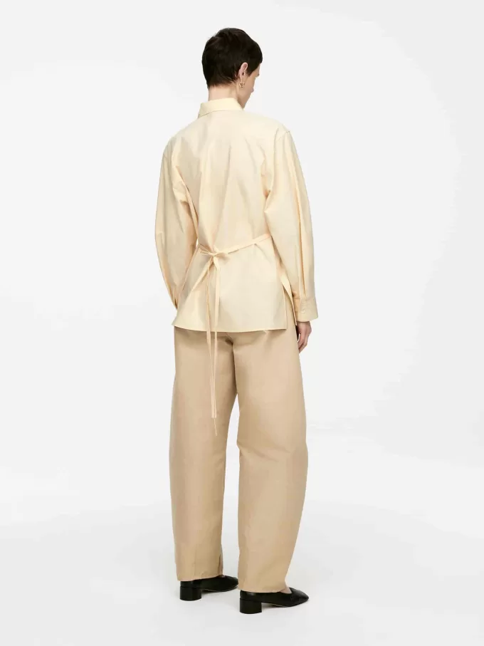 Tie-Belt Cotton Blouse Tie-Belt Cotton Blouse