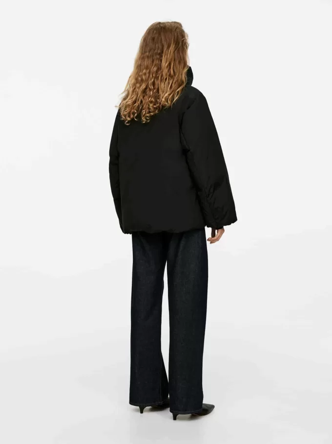 Upcycled Down High-Collar Jacket
