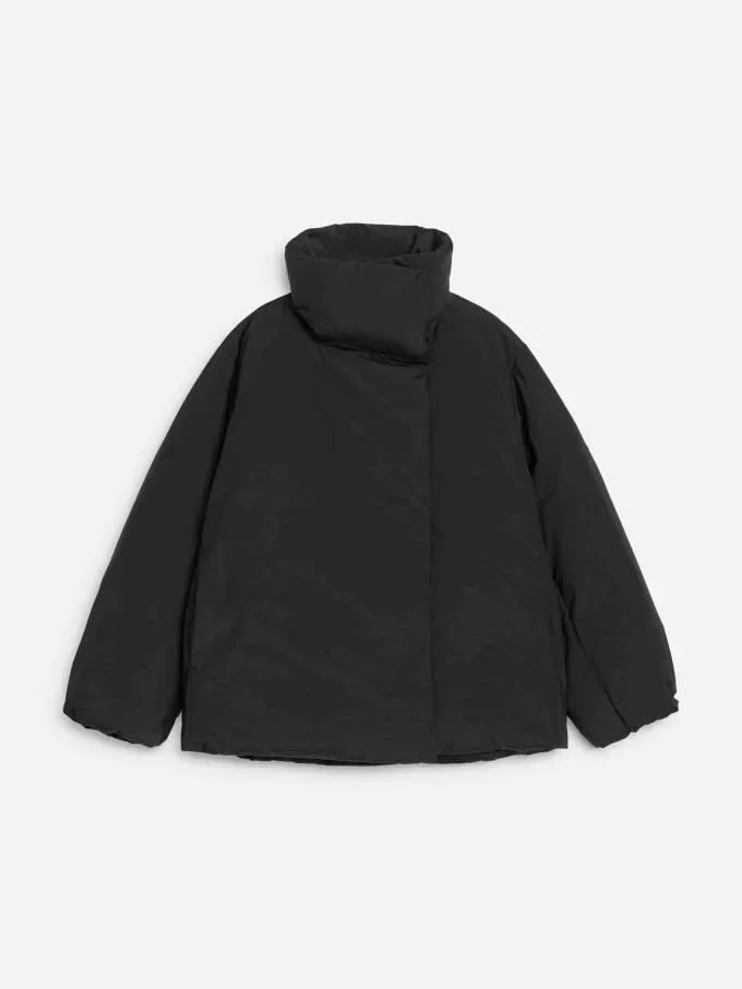 Upcycled Down High-Collar Jacket