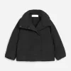 Upcycled Down High-Collar Jacket