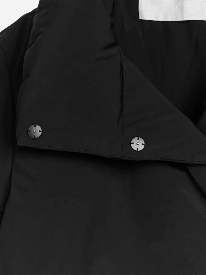 Upcycled Down High-Collar Jacket