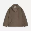 Upcycled Down High-Collar Jacket