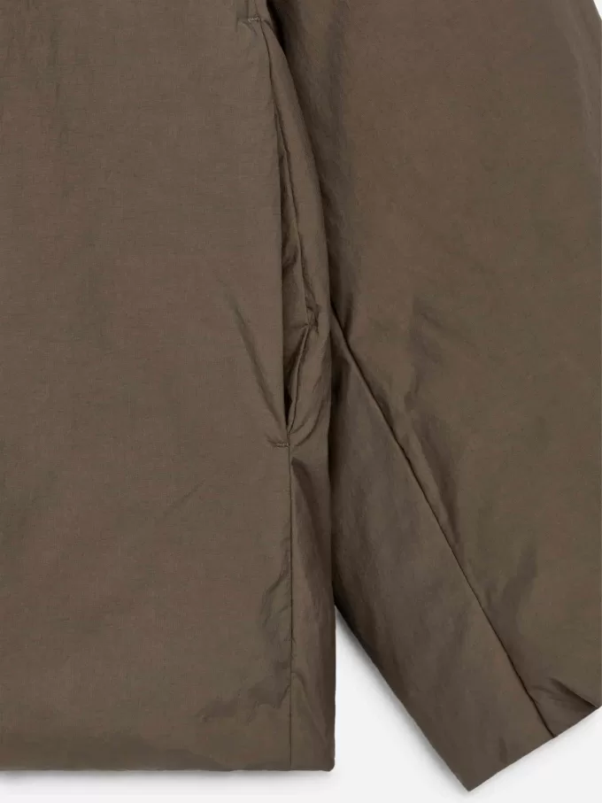 Upcycled Down High-Collar Jacket