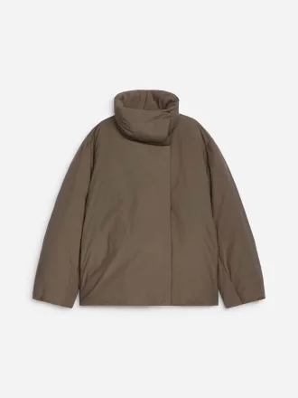 Upcycled Down High-Collar Jacket