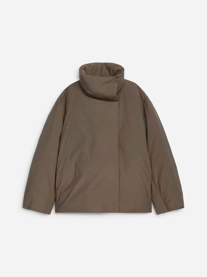 Upcycled Down High-Collar Jacket