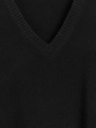 V-Neck Wool Dress