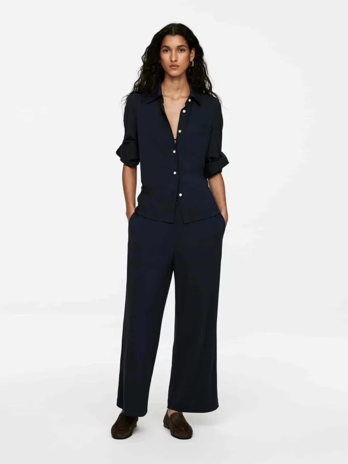 Viscose-Blend Jersey Trousers Viscose-Blend Jersey Trousers