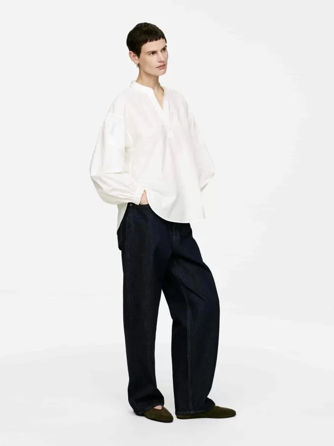 Volume-Sleeve Blouse