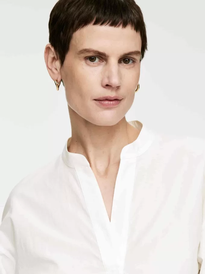 Volume-Sleeve Blouse
