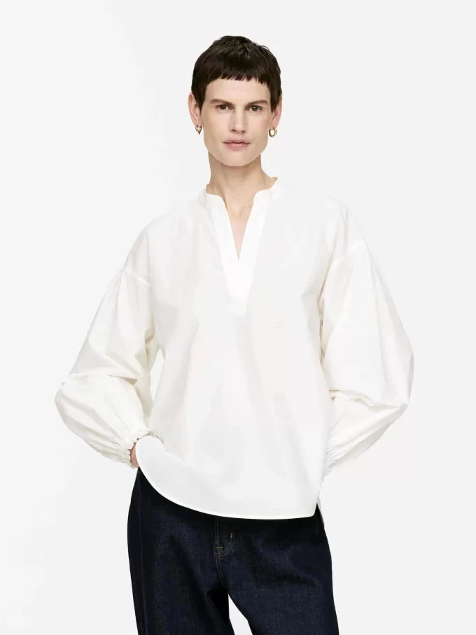 Volume-Sleeve Blouse
