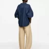 Volume-Sleeve Denim Blouse Volume-Sleeve Denim Blouse