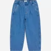 Washed Denim Trousers