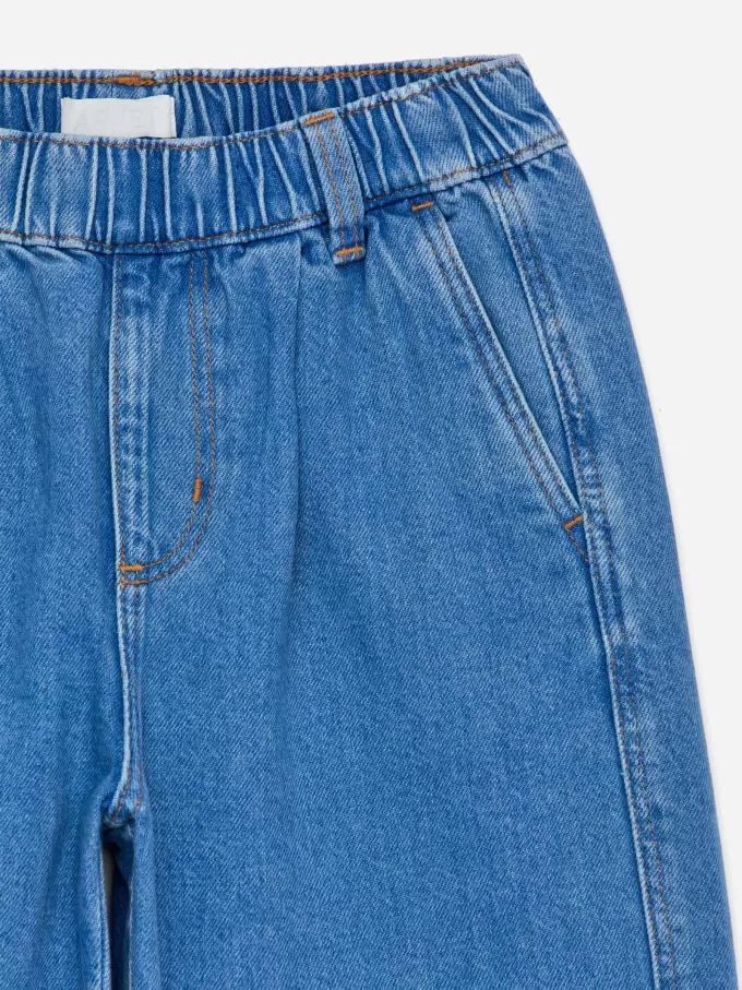 Washed Denim Trousers