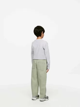 Washed Denim Trousers