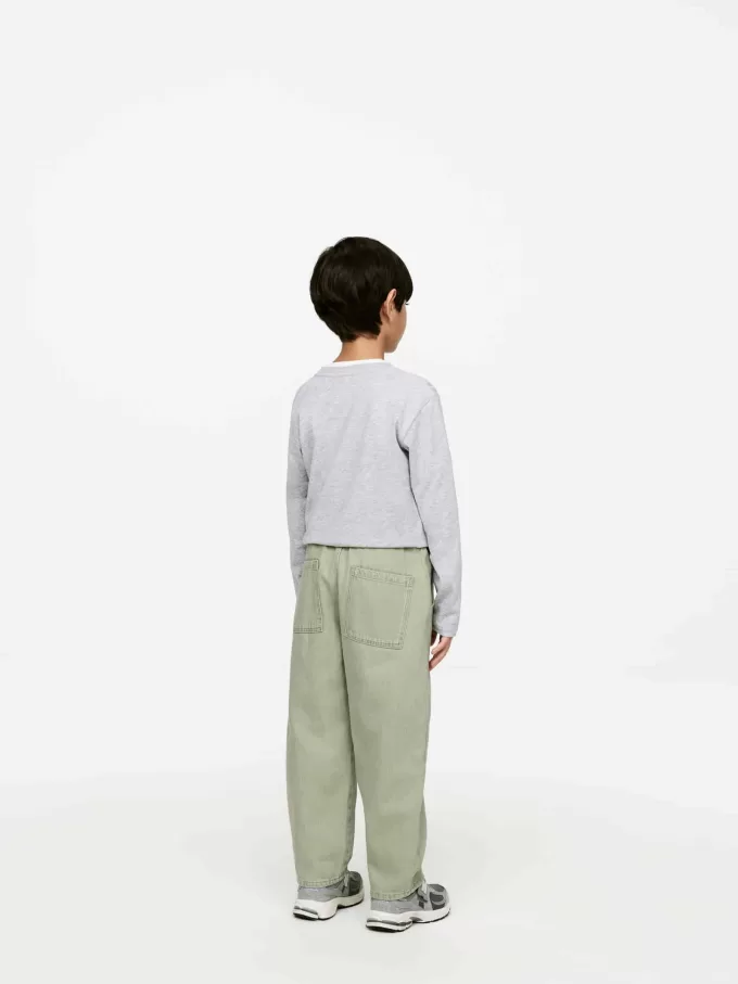 Washed Denim Trousers