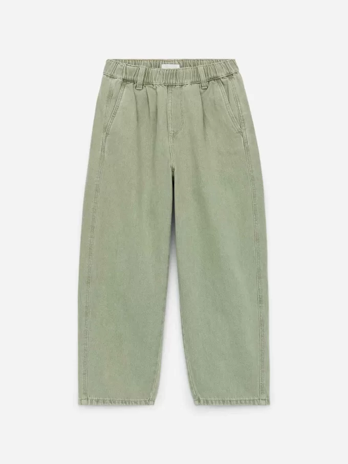 Washed Denim Trousers