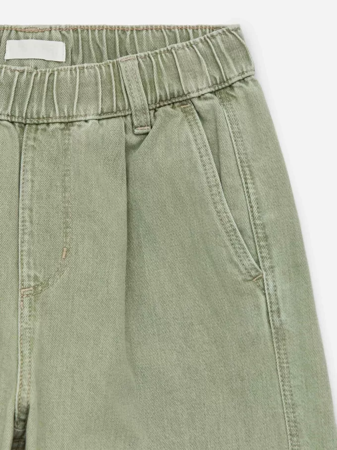 Washed Denim Trousers