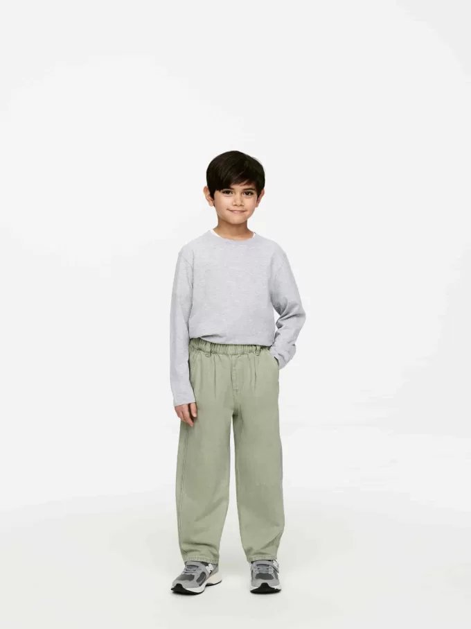 Washed Denim Trousers
