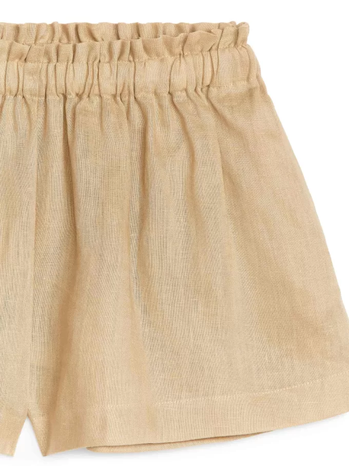 Wide Linen Shorts