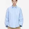 Wide-Sleeve Cotton Shirt