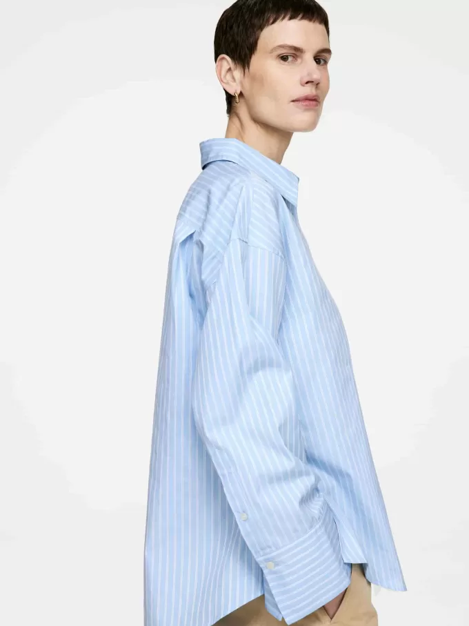 Wide-Sleeve Cotton Shirt