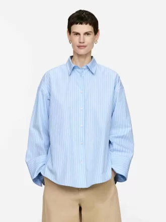 Wide-Sleeve Cotton Shirt