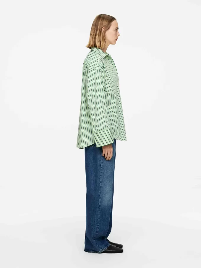 Wide-Sleeve Cotton Shirt