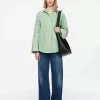 Wide-Sleeve Cotton Shirt