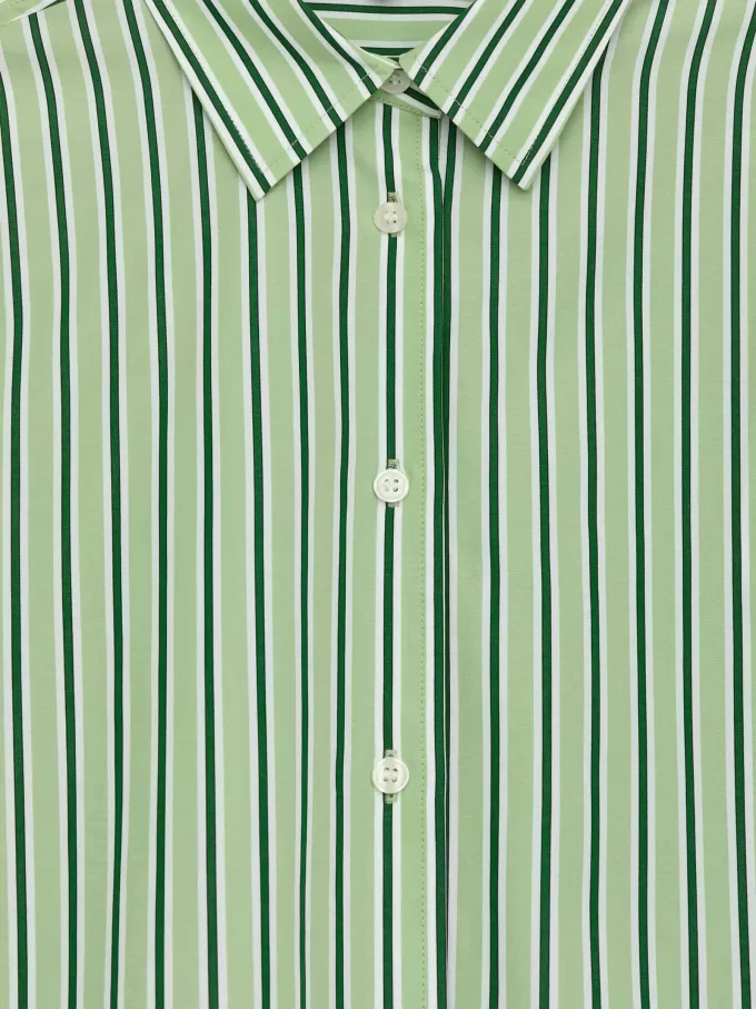 Wide-Sleeve Cotton Shirt