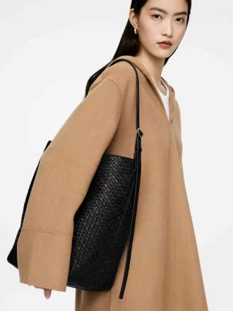 Woven Leather Tote Bag