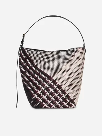 Woven Leather Tote Bag