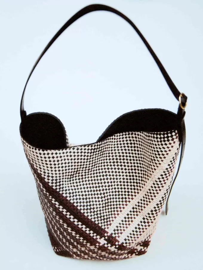 Woven Leather Tote Bag Woven Leather Tote Bag