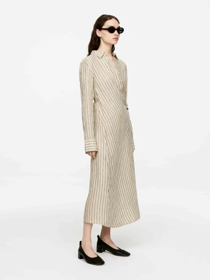 Wrap-Detail Linen Dress Wrap-Detail Linen Dress