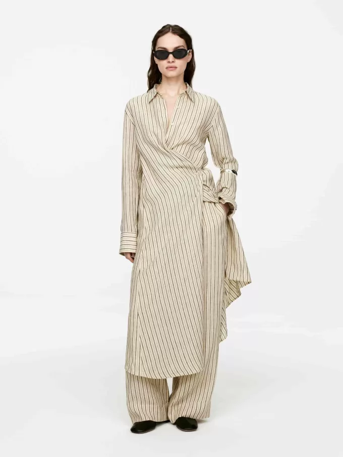 Wrap-Detail Linen Dress Wrap-Detail Linen Dress