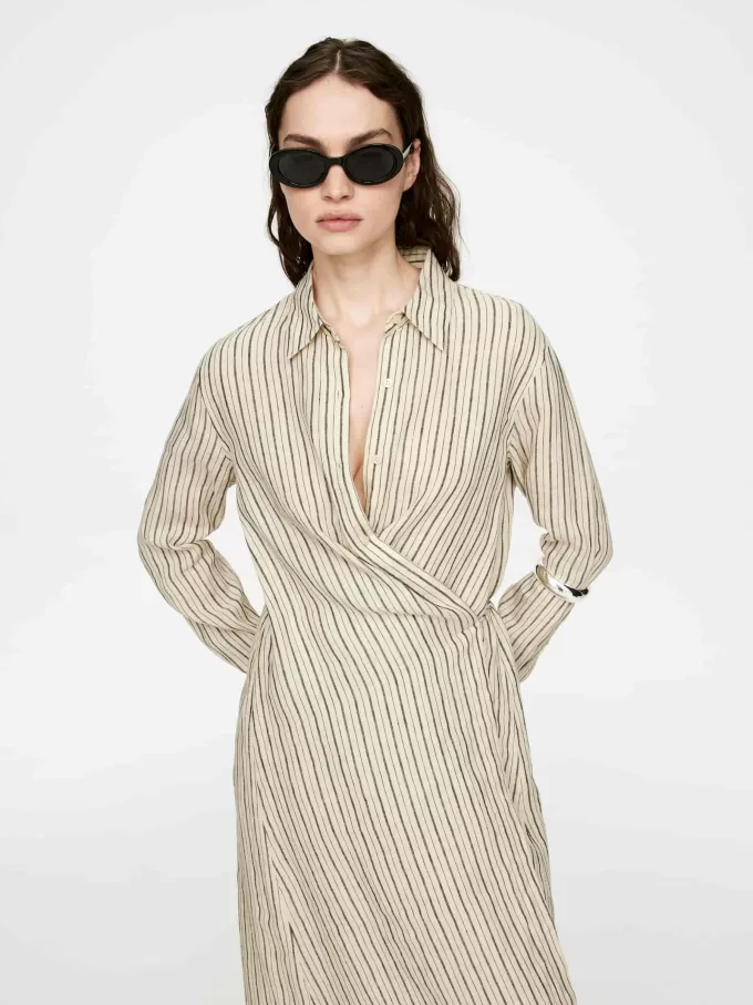 Wrap-Detail Linen Dress Wrap-Detail Linen Dress