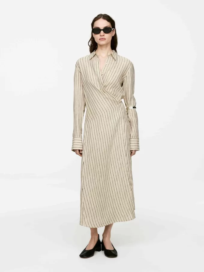 Wrap-Detail Linen Dress Wrap-Detail Linen Dress