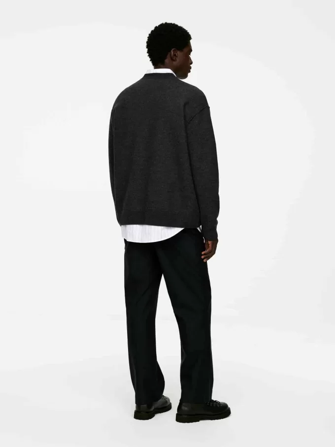 Boiled Wool Crew-Neck