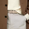 Braided Leather Trimmed Belt