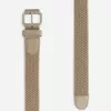 Braided Leather Trimmed Belt