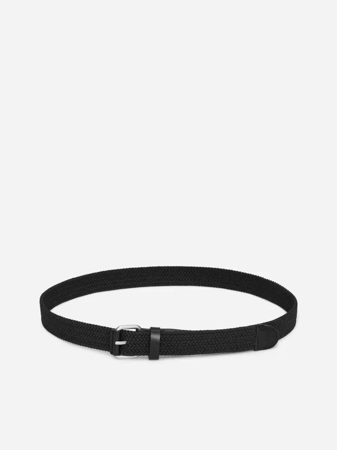 Braided Leather Trimmed Belt