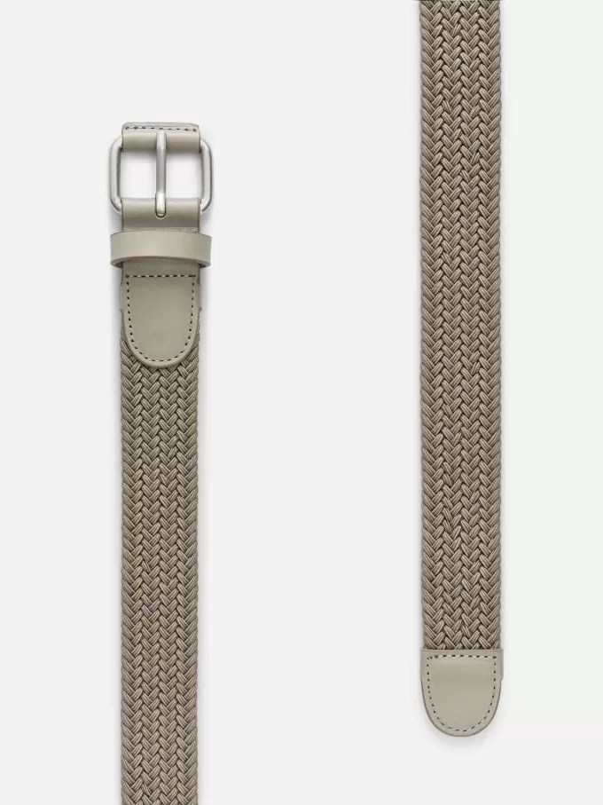 Braided Leather Trimmed Belt