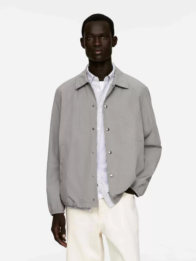 Cotton Blend Shirt Jacket